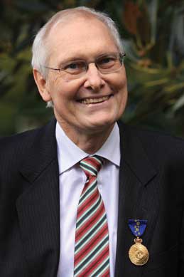 Photo of Professor Tapsall after receiving his Member in the General Division of the Order of Australia award